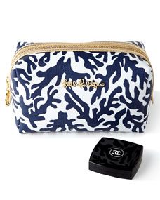 Lilly Pulitzer Navy Trunk Show Large Cosmetic Case