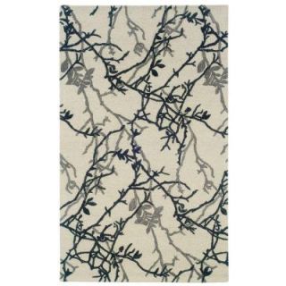 Linon Home Decor Ashton Collection Ivory and Grey 8 ft. x 11 ft. Indoor Area Rug RUG SLSG5381