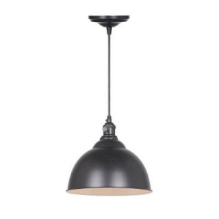 Home Decorators Collection Canady 1 Light Glossy Black Pendant 2166110210