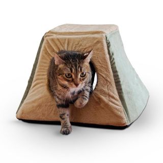 in 1 Thermo Kitty Cabin Heated Pet Bed