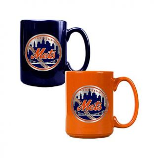 Great American MLB Set of 2 Coffee Mugs   New York Mets   7786960