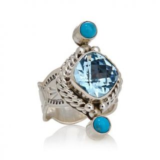 Chaco Canyon Couture Multigemstone North/South Sterling Silver Ring   7818476