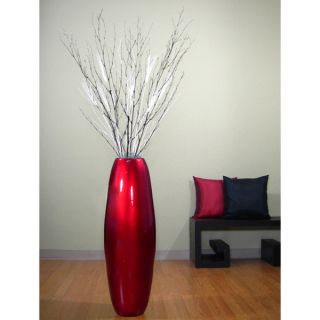 Red Lacquer Cylinder Vase with Branches   16798458  