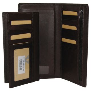 All in 1 Genuine Leather Wallet/ Card Case Holder/ Removable Checkbook
