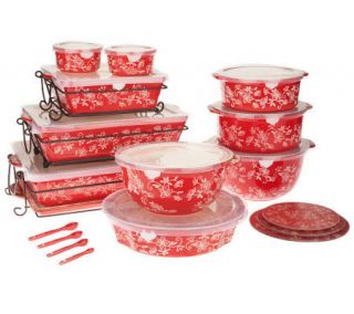 Temp tations Floral Lace 24 piece Oven to Table Set —