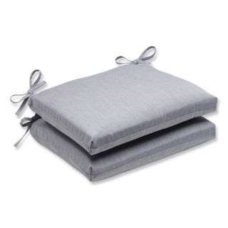 Pillow Perfect Squared Corners Seat Cushion with Grey Sunbrella Fabric