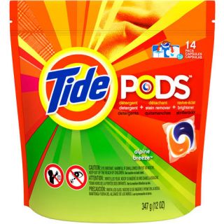 Tide PODS Alpine Breeze Scent Laundry Detergent, 14 count