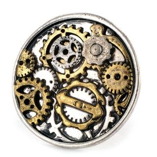Oxidized Silvertone Inner Gearbox Stretch Ring