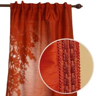 Home Decorators Collection Polysilk Rust Back Tab Curtain 91004