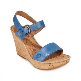 Born® "Lenore" Leather Platform Wedge Sandal   7886440