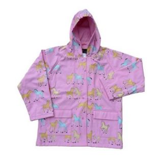 Girls Pink Pony Rain Coat 5