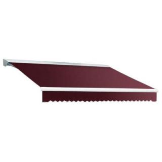 Beauty Mark 8 ft. DESTIN EX Model Left Motor Retractable with Hood Awning (84 in. Projection) in Burgundy DTL8 EX B