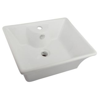 Kingston Brass Forte White Vessel Bathroom Sink