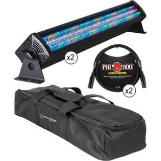 American DJ 2x Mega Bar 50 RGB RC   Light Bar Kit with Carry