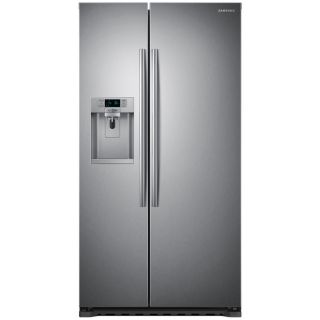 Samsung 22.3 cu ft Counter Depth Side by Side Refrigerator with Single Ice Maker (Stainless Steel) ENERGY STAR