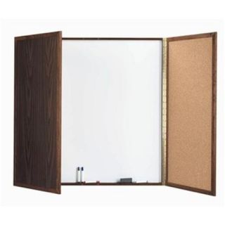 Aarco Products WP 36 Enclosed Melamine Planning Board   Walnut