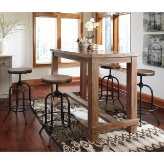 Signature Design by Ashley Pinnadel 5 piece Bar Set with Tall Swivel