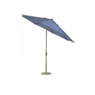Home Decorators Collection 9 ft. Auto Tilt Patio Umbrella in Capri Sunbrella with Champagne Frame 1548920750
