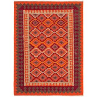 Handmade Flat Weave Tribal Multicolor Wool Rug (4 x 6)   14984307