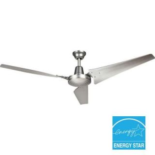 Hampton Bay Industrial 60 in. Brushed Steel Indoor Energy Star Ceiling Fan 52869