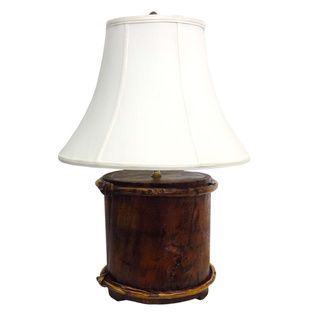 Natural Wood Bucket Table Lamp   Shopping