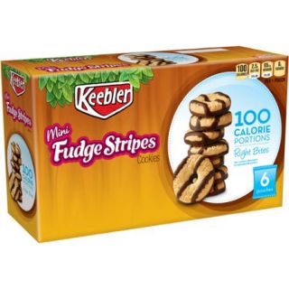 Keebler® Right Bites® Mini Fudge Stripes™ Cookies 6 0.74 oz. Pouches