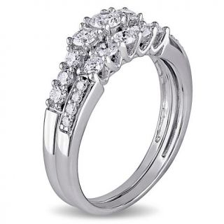 0.82ct Diamond Engagement Ring and Wedding Band 14K White Gold 2 piece Set   8025959