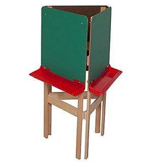 Wood Designs™ Art 3 Sided Adjustable Easel With Chalkboard, Birch