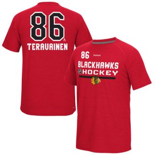 Reebok Teuvo Teravainen Chicago Blackhawks Red Center Ice Freeze Supremium Name & Number T Shirt