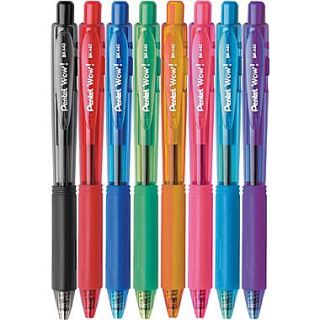 Pentel WOW™ Retractable Ballpoint Pens, Medium Point, Assorted, 8/Pack
