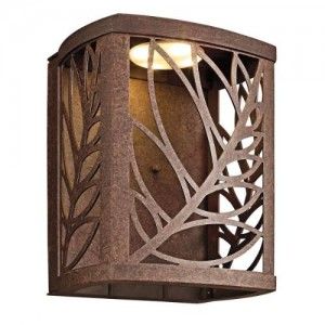 Kichler 49251AGZLED LED Outdoor Lighting, Lodge/Country/Rustic/Garden 148 Wall Lantern Fixture   Aged Bronze