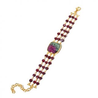 Rarities Fine Jewelry with Carol Brodie Zoisite and Garnet Vermeil 7" Bracelet   7911113