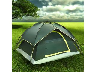 Instant Dome Tent   2 3 Person Automatic Double Layer Waterproof for Outdoor Sports Family Camping Hiking Travel Beach with Zippered Door and Carrying Bag in Army Green