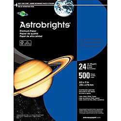 Neenah Astrobrights Bright Color Paper 8 12 x 11  24 Lb FSC Certified Blast Off Blue Ream Of 500 Sheets