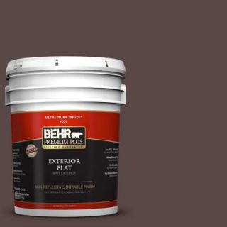 BEHR Premium Plus 5 gal. #750B 7 Thick Chocolate Flat Exterior Paint 430005