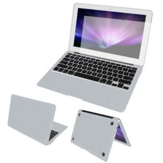 Silver Tone Full Body Wrap Protector Decal Skin Screen Film for Macbook Pro 13"