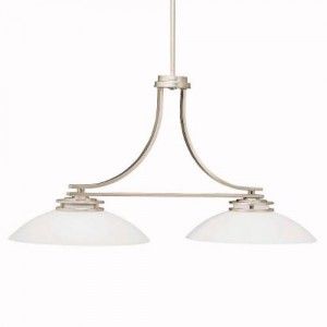 Kichler 3875NI Soft Contemporary/Casual Lifestyle Island 2 Light Fixture   Brushed Nickel