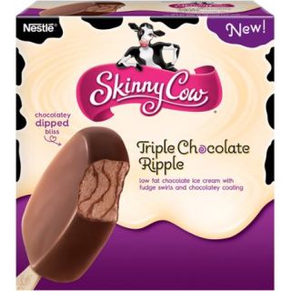 SKINNY COW Low Fat Chocolate Ice Cream with Fudge Swirls and Chocolatey Coating, 5 ct Box