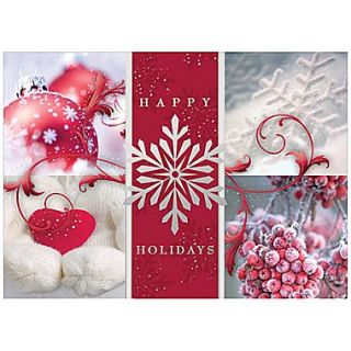 JAM Paper Holiday Elements Blank Christmas Card Sets , 5.625 x 7.875, 25/Pack (526M0326B)