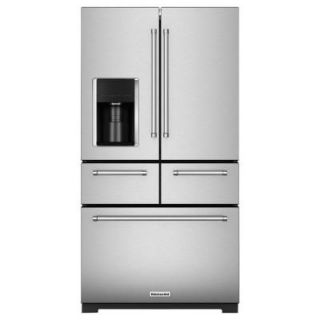 KitchenAid 25.8 cu. ft. French Door Refrigerator in Stainless Steel KRMF606ESS