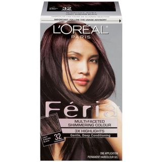 Oreal Feria Light Auburn Black 32 Multi Faceted Shimmering Hair