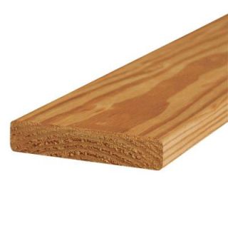 WeatherShield 5/4 in. x 6 in. x 16 ft. Premium Cedar Tone Pressure Treated Lumber 163037