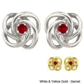10k Gold Birthstone Love Knot Stud Earrings   13075463  