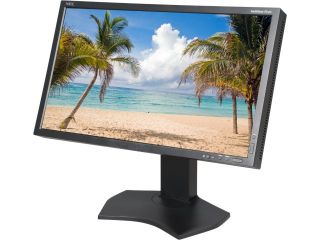 NEC Display MultiSync P232W BK Black 23” Widescreen IPS Panel, LED Backlight LCD Monitor 8ms 250cd/m2, DisplayPort, USB hub, Height Adjust/Pivot/Tilt/Swivel, 4 Year Warranty