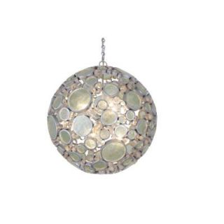Varaluz Fascination 6 Light Nevada Pendant with Clear Bottle Glass 265P06NV