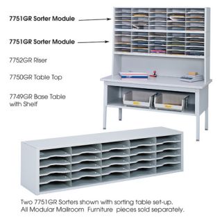 Safco Products E Z Sort Steel Mail Sorter Module, Light Gray Steel