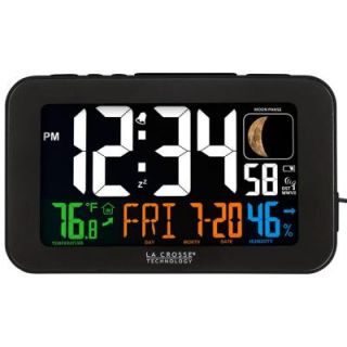La Crosse Technology 5.5 in. LED Color Alarm Clock with USB Charging Port 617 1485B