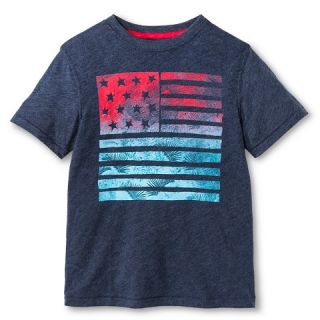 Boys Flag Graphic T Shirt Heathered Navy   Cherokee®