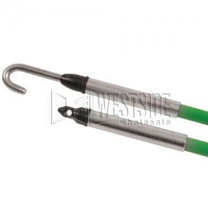 Greenlee 540 12 Cable Pulling Green Fish Stix Kit with Bullet Nose and J Hook Threaded Tip   12 Feet