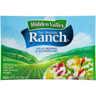Hidden Valley Original Ranch Salad Dressing & Seasoning Mix, 2 Count Box of 1 Ounce Packets